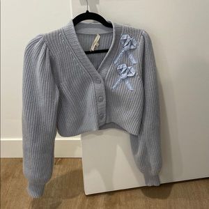 Loveshackfancy cashmere cardigan, worn once, sz XS